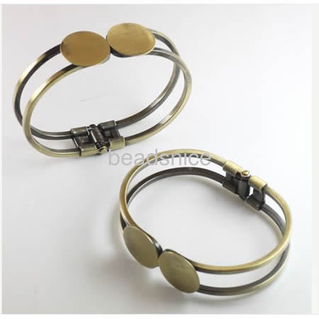Brass Bracelet,Nickel-Free,Lead-Safe,Coin,